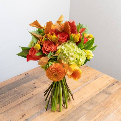 Fall Themed Wrapped Bouquet